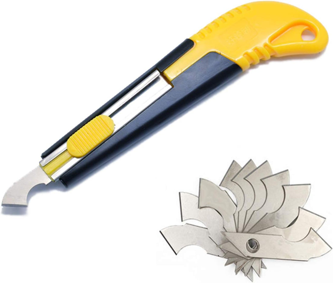 Acrylic Sheet Cutter Scoring Knife Tool + Cutting Blade Set (10 Pcs)