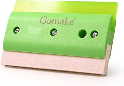 Vinyl Wrap Wool Squeegee Two Edge Double Side Rubber (13.8 x 8.7 x 1cm) - 1pcs