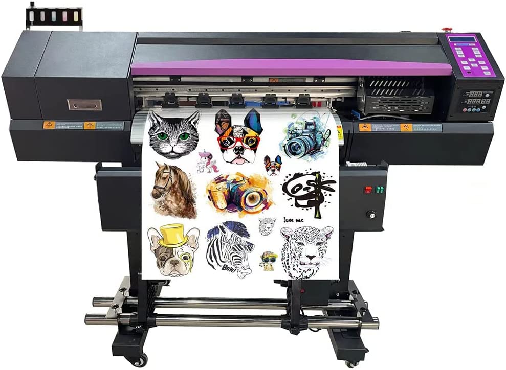 Impresora DTF POVOKICI de 24 pulgadas (60 cm) con dos cabezales de impresión Epson I3200-A1, impresión directa a película para camisetas (soporte estadounidense) (software Photoprint o Maintop 6.1) 