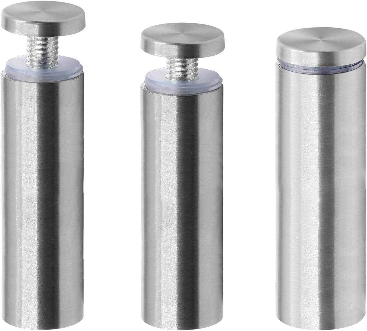 Stainless Steel Standoff Screws Wall Sign Advertising Nail for Hanging Acrylic Picture Frame (Silver) - 12pcs (2" x 4")