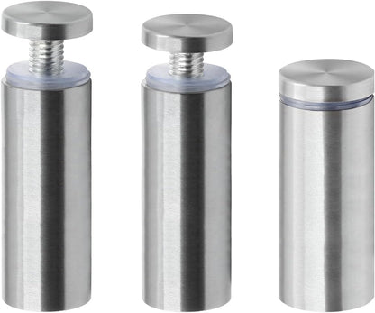 Stainless Steel Standoff Screws Wall Sign Advertising Nail for Hanging Acrylic Picture Frame (Silver) - 12pcs (5/8" x 2")