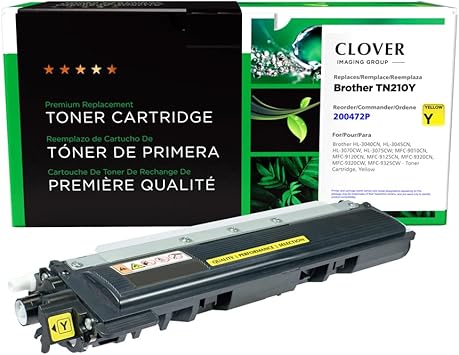 Clover Remanufactured Yellow Toner Cartridge for Brother TN210