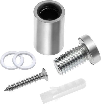 Stainless Steel Standoff Screws Wall Sign Advertising Nail for Hanging Acrylic Picture Frame (Silver) - 12pcs (0.63" x 1.18")