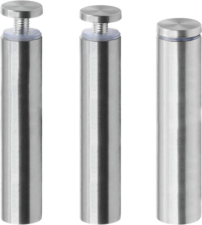 Stainless Steel Standoff Screws Wall Sign Advertising Nail for Hanging Acrylic Picture Frame (Silver) - 12pcs (1/2" x 4")