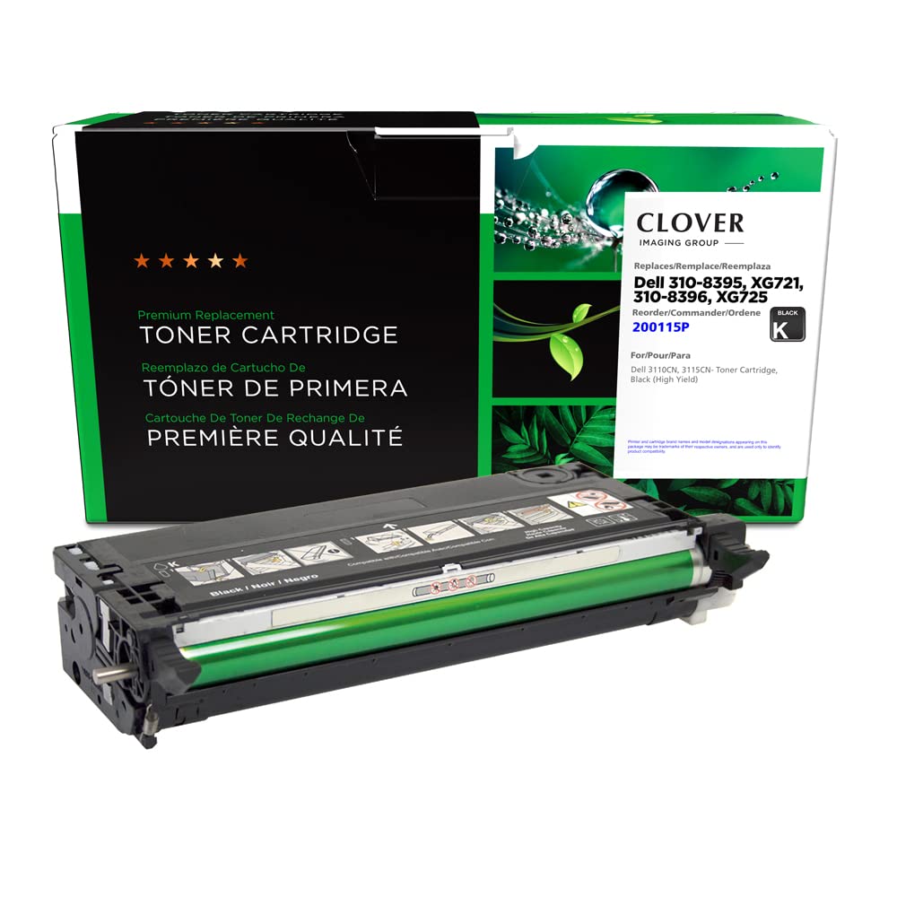 Clover Remanufactured High Yield Black Toner Cartridge for Dell 3110/3115