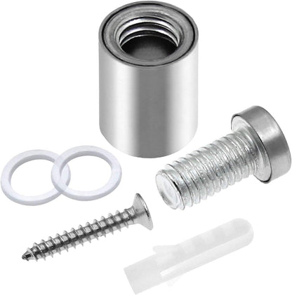 Stainless Steel Standoff Screws Wall Sign Advertising Nail for Hanging Acrylic Picture Frame (Silver) - 12pcs (1/2" x 0.78")