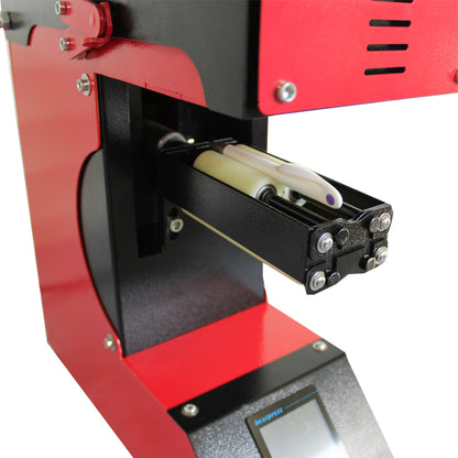 Máquina de prensado térmico para tazas de plástico y vidrio con rodillo y bolígrafo