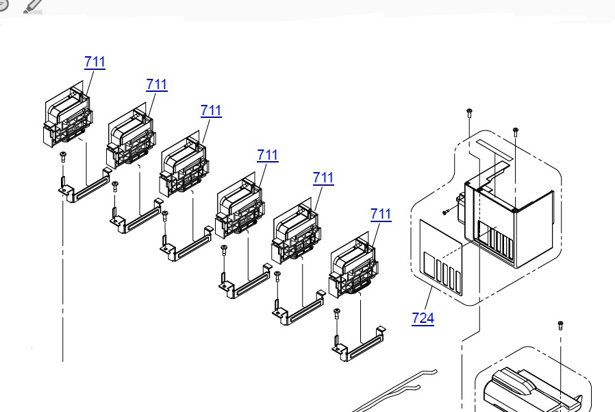 Compuerta EPSON L7160 L7180 L8050 L8160 L8180 L18050 / ET-7700 ET-7750 ET-8500 ET-8550 ET-18100 / SL-D500 D550 D570 -1714003