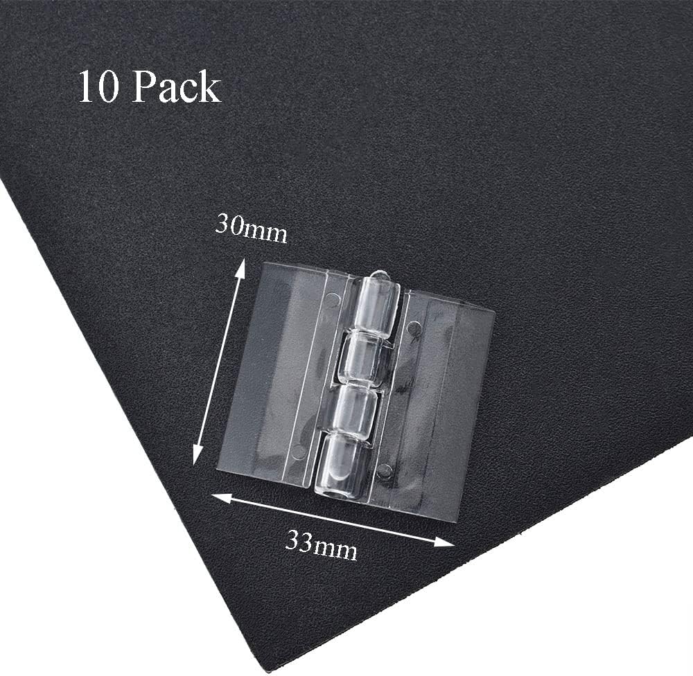 Normal Acrylic Hinge Transparent Folding Lightweight (30x33mm) - 10pcs