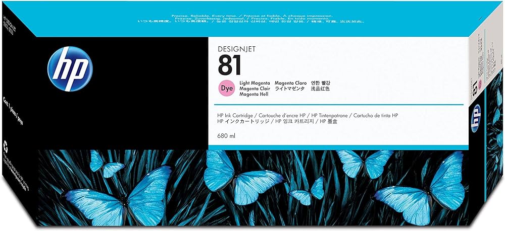 EN OFERTA - Cartucho de tinta colorante magenta claro HP 81 de 680 ml para plotters HP DesignJet 5000 y 5500 - C4935A