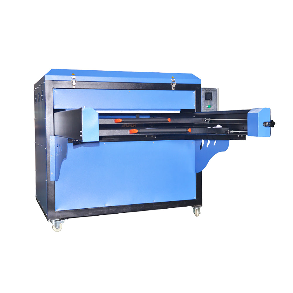 Prensa térmica neumática grande de 39&quot; x 47&quot; con estación de doble deslizamiento, 220 V, 1 pieza