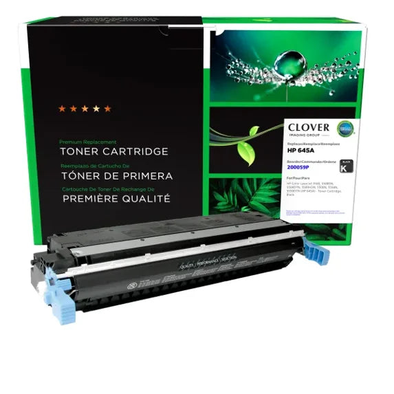 Clover Remanufactured Black Toner Cartridge for HP 645A (C9730A)
