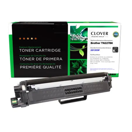 Clover Remanufactured High Yield Black Toner Cartridge for Brother TN227