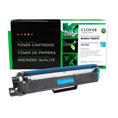 Clover Remanufactured High Yield Cyan Toner Cartridge for Brother TN227