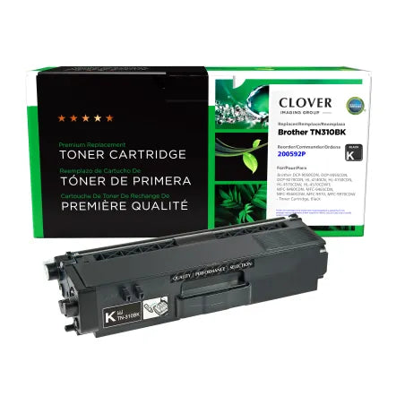 Clover Remanufactured Black Toner Cartridge for Brother TN310