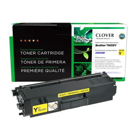 Clover Remanufactured High Yield Yellow Toner Cartridge for Brother TN315