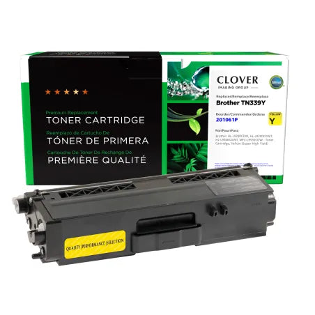 Clover Remanufactured Super High Yield Yellow Toner Cartridge for Brother TN339
