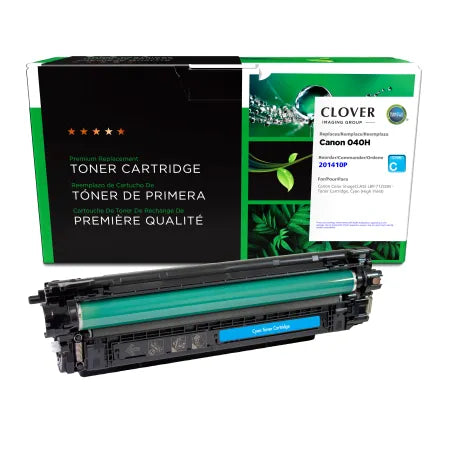 Clover Remanufactured High Yield Cyan Toner Cartridge for Canon 040H (0459C001)