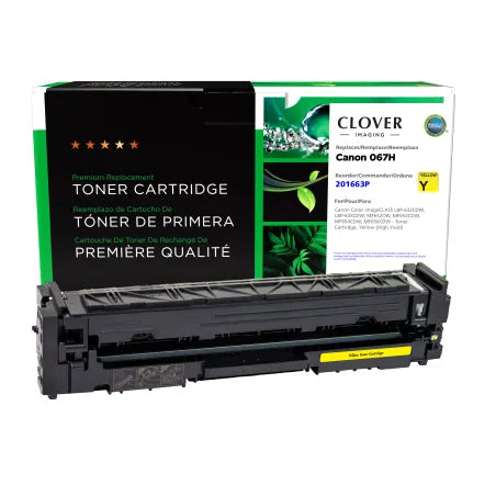 Clover Remanufactured High Yield Yellow Toner Cartridge for Canon 067HY (5103C001)