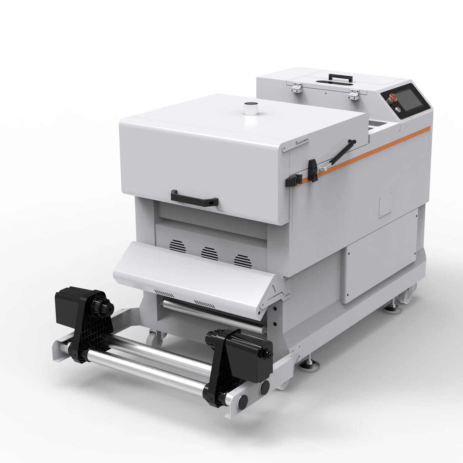 CALCA PRO - Agitador y secador automático profesional de polvo DTF de 18,5 pulgadas con plataforma de transporte por absorción al vacío y pantalla táctil.