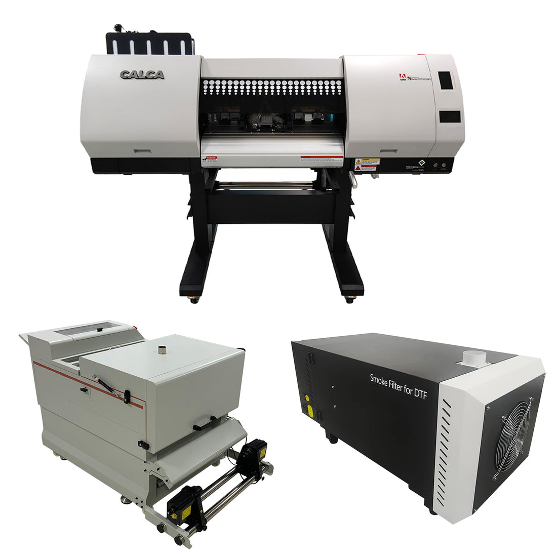 Impresora DTF CALCA Ultra PRO II de 24 pulgadas y agitador con filtro extractor de humos