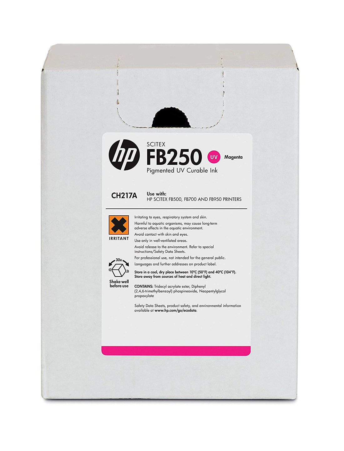 Tinta magenta HP Scitex FB250 para impresoras HP Scitex FB500/FB700 (cartucho de 3 litros) - CH217A 