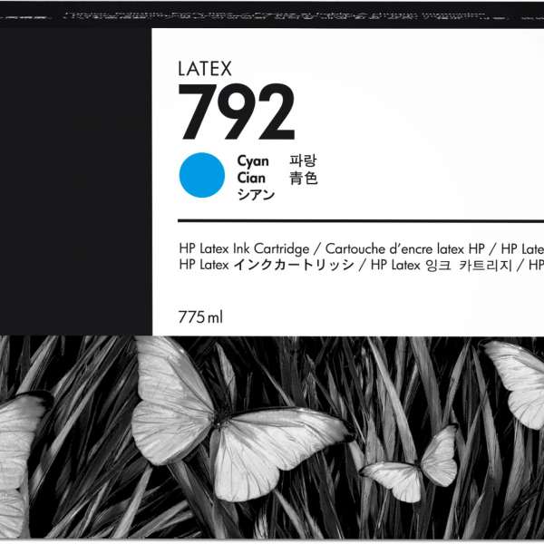 EN OFERTA - Cartucho de tinta látex cian HP 792 de 775 ml para Designjet L26100, L26500, L28500 - CN706A / Nuevo