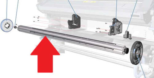 Eje de 3 pulgadas - Para HP DesignJet L26100, L26500 y Latex 210, 260 Series (CQ869-67030) - Nuevo