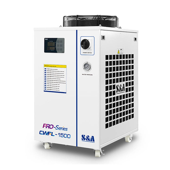 Enfriador de agua industrial CW-FL-1500BN para enfriamiento de láser de fibra de 1500 W, 2,30 HP, CA 1P 220 V, 60 Hz