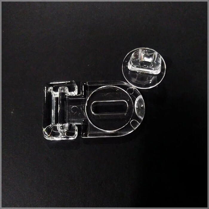 Acrylic Lock Hinge with Closure for Cases, Transparent Boxes (25x43mm)