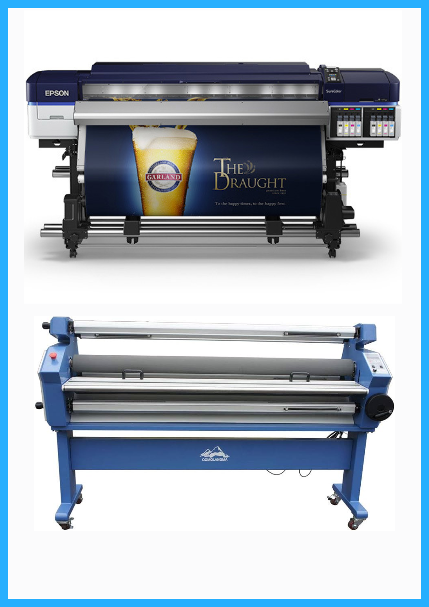 BUNDLE - Epson SureColor S60600 Production Edition 64" Roll-to-Roll Solvent Dual CMYK Printer - Refurbished (1 Year Warranty) + 55" Full-Auto Wide Format Cold Laminator with Heat Assisted - New