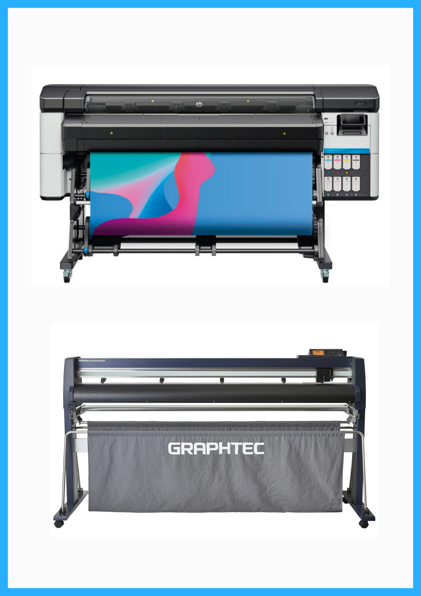 PAQUETE - Impresora HP Latex 630 de 64&quot; (Nueva) + Cortadora ancha Graphtec FC9000-160 de 64&quot; (Nueva) 