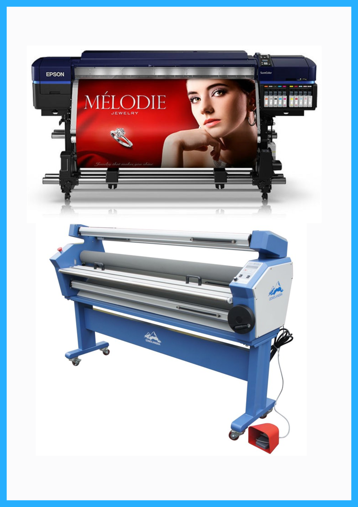 BUNDLE - Epson Surecolor S80600 Production Edition 64" Solvent Printer - Refurbished (90 Days, 1 or 2 Years Warranty) + Upgraded Ving 63" Wide Format Cold Laminator (New)