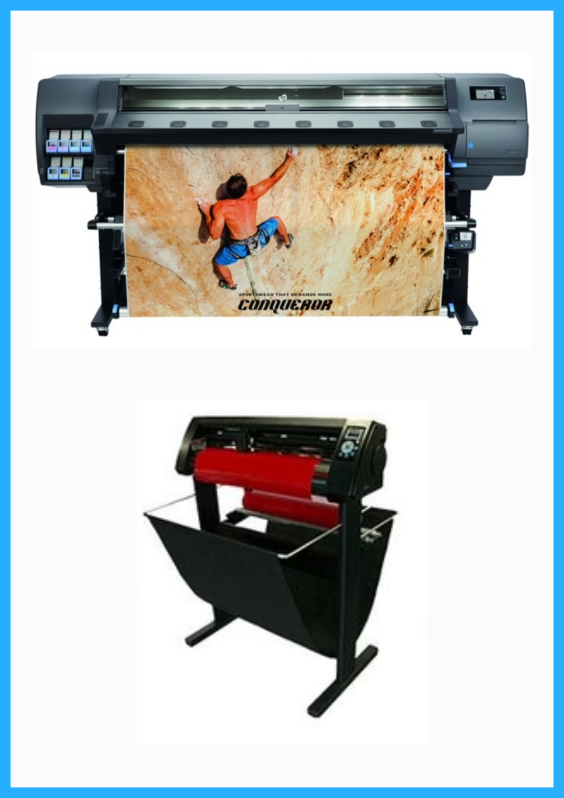 PAQUETE - Impresora HP Latex 335 de gran formato de 64&quot; - Reacondicionada (90 días, 1, 2, 3 o 4 años de garantía) + Cortadora de vinilo de 53&quot; con 3 brazos y corte de contornos con software Vinylmaster Cut 