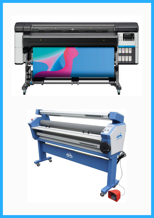 PAQUETE - Impresora HP Latex 630 de 64" + Laminadora en frío de formato ancho totalmente automática de baja temperatura de 63" 