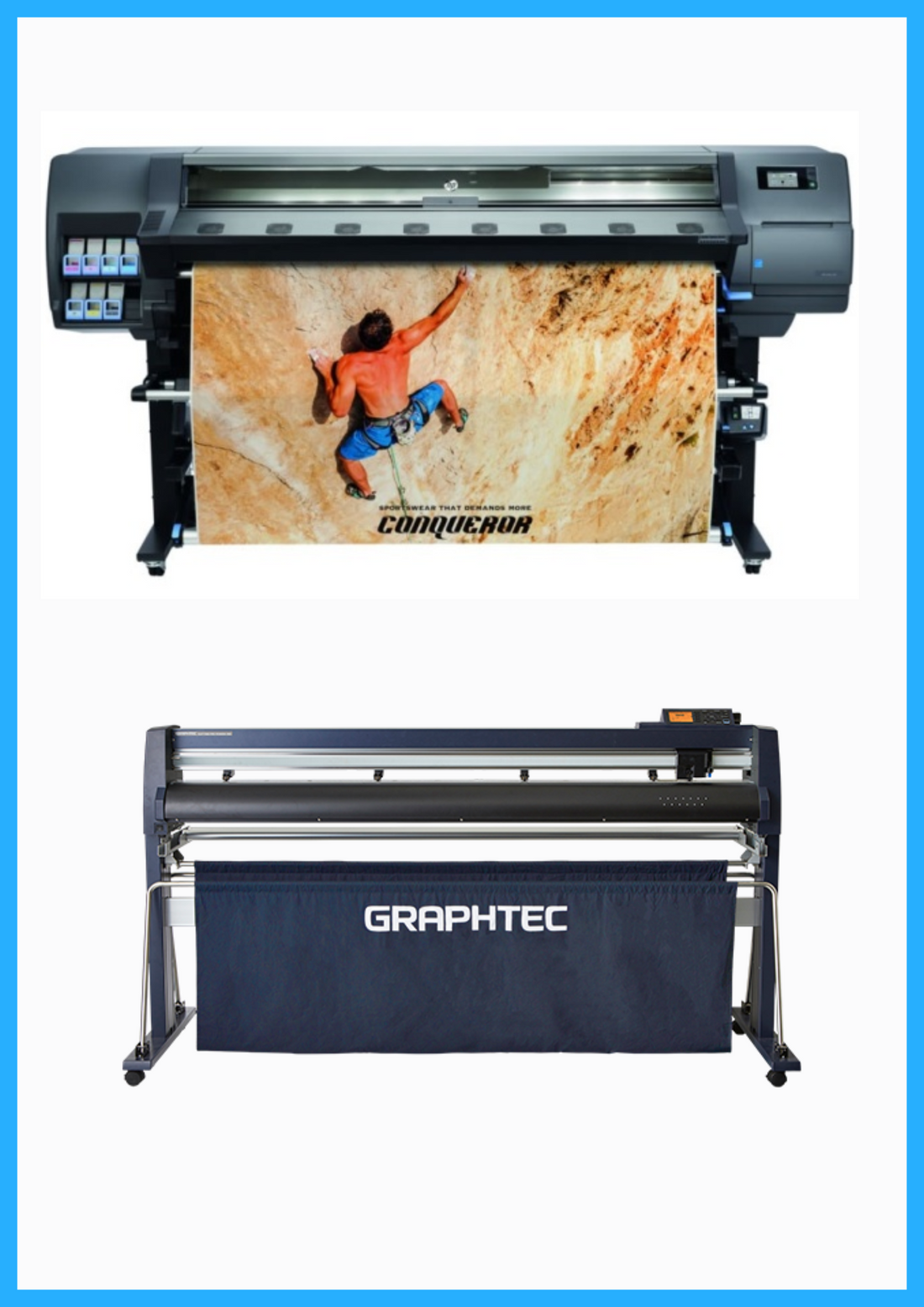PAQUETE - Impresora HP Latex 335 de gran formato de 64&quot; - Reacondicionada (90 días, 1, 2, 3 o 4 años de garantía) + Cortadora Graphtec FC9000-160 de 64&quot; (162,6 cm) de ancho - Nueva 