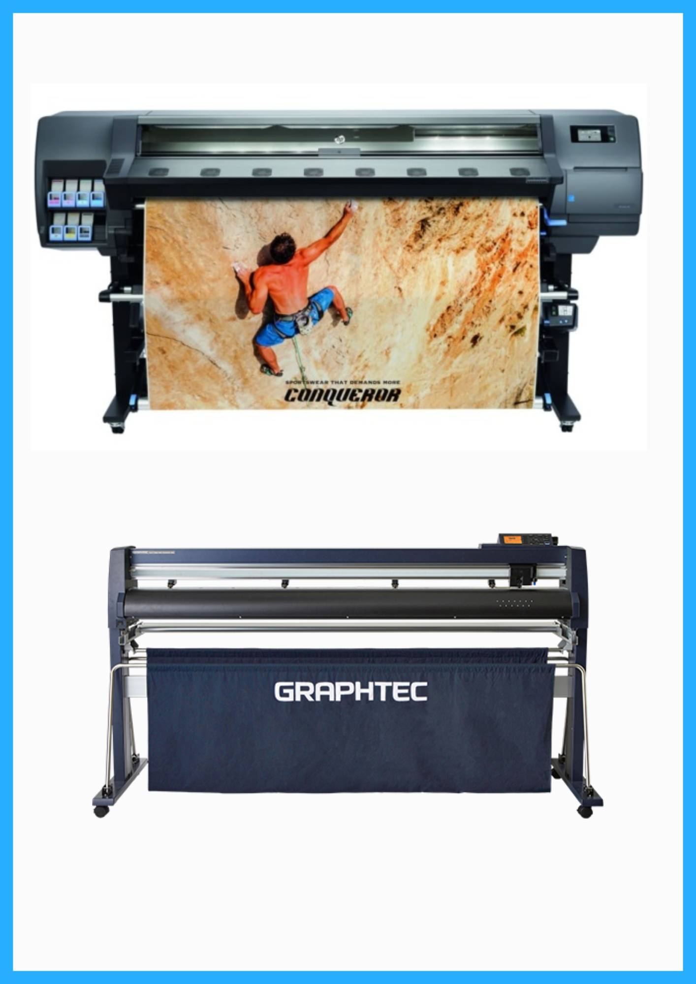 PAQUETE - Impresora HP Latex 335 de gran formato de 64&quot; - Reacondicionada (90 días, 1, 2, 3 o 4 años de garantía) + Cortadora Graphtec FC9000-160 de 64&quot; (162,6 cm) de ancho - Nueva 