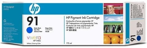Cartucho de tinta pigmentada cian DesignJet HP 91 de 775 ml para DesignJet Z6100 - C9467A / Usado parcialmente