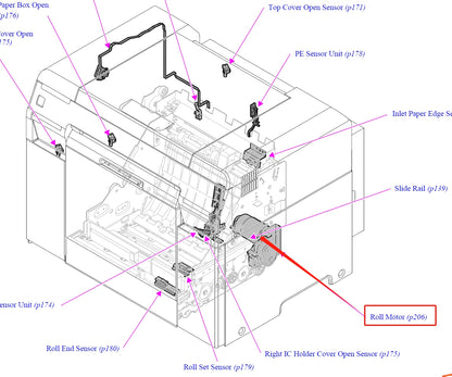 Conjunto de rodillo de motor EPSON SureLab D800 D830 D850 D860 D870 - 1799588