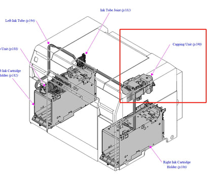 Conjunto de tapa de bomba EPSON SureLab D700, D800, D850 y D870 / Unidad de limpieza / Unidad de taponado - 1766396