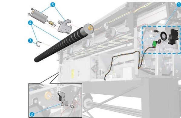 Rodillo de accionamiento de 54 piezas para HP Latex series 110, 115, 310, 315 (B4H69-67005) - Nuevo
