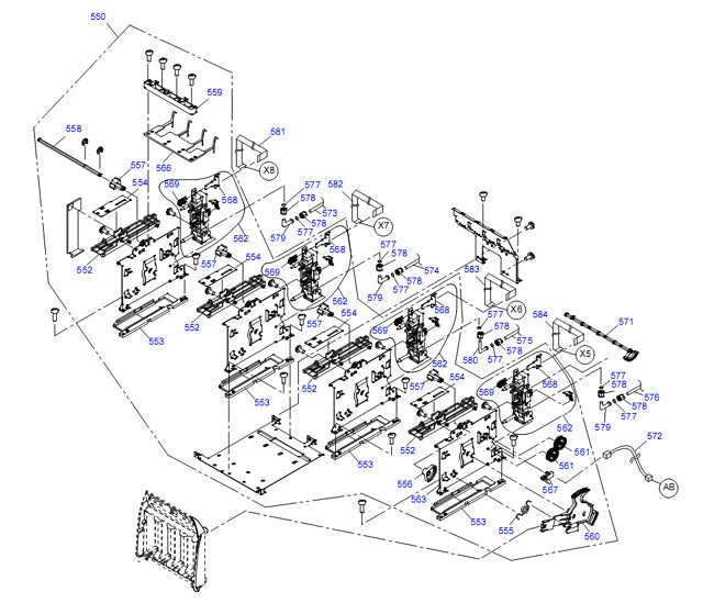 Conjunto de soporte de tinta izquierdo para EPSON Pro 4880/4450 - 1469905, 1703763