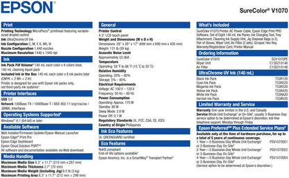 Impresora plana UV de escritorio Epson SureColor V1070 - Nueva