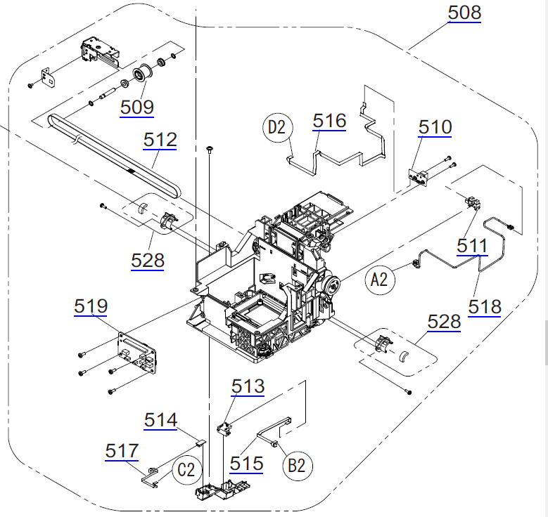 EPSON B6000/F6000/F6200/F6300 CR,44,CONJUNTO A.,EM ESL,ASP - 1858085 / 1710076