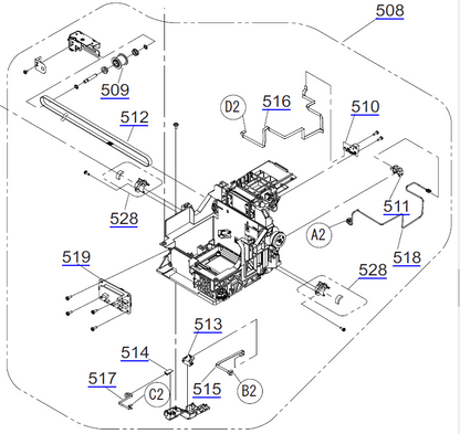 EPSON B6000/F6000/F6200/F6300 CR,44,CONJUNTO A.,EM ESL,ASP - 1858085 / 1710076