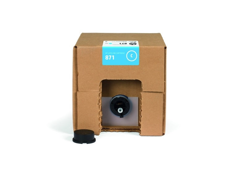 Cartucho de tinta cian Latex HP 871A de 3 litros para Latex 370 y 570 - G0Y79D