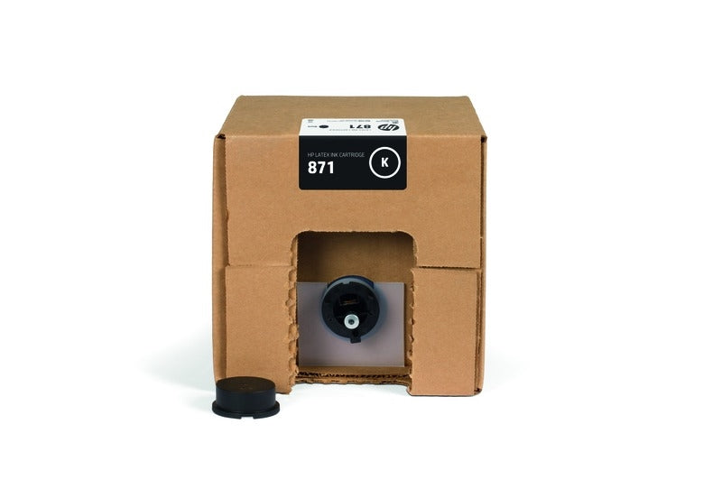 Cartucho de tinta Latex HP 871A de 3 litros, color negro, para Latex 370 y 570 - G0Y82D