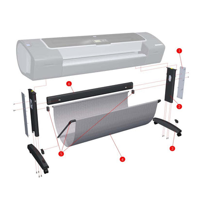 Tubos de cesta para HP DesignJet T610, T790, T1100, T1120, T1300, Z2100 (Q5669-67063)