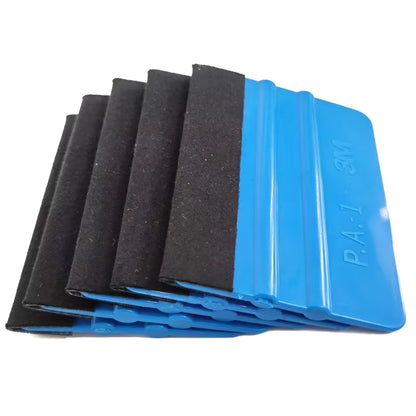 Vinyl Wrap Irregular Squeegee Flexible Plastic Felt Squeegee (10cm x 7.3 cm) - 10pcs