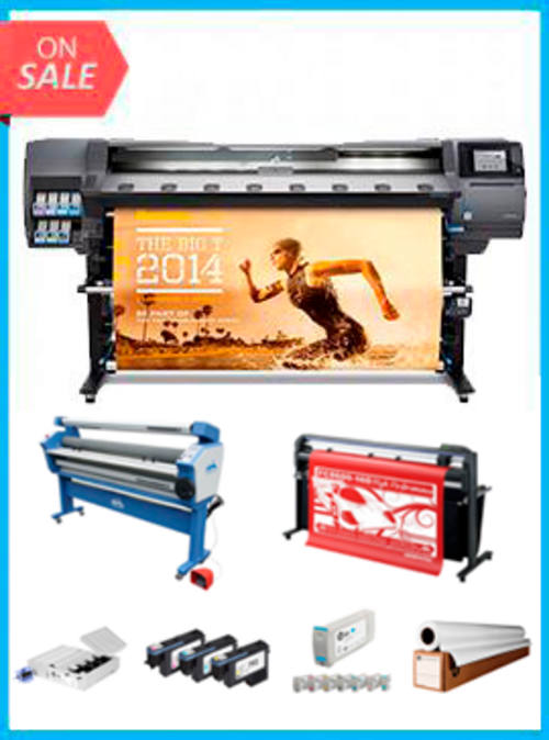 SOLUCIÓN COMPLETA - Impresora HP Latex 360 - Reacondicionada (90 días, 1, 2, 3 o 4 años de garantía) + Plotter de corte de vinilo Graphtec FC8600-160 de alto rendimiento de 64" + Laminadora en frío Ving de formato ancho de 63" mejorada + Kit de inicio